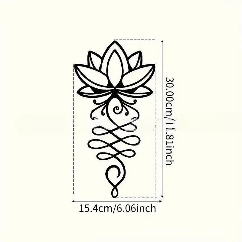 Lotus Wall Art -Black Metal Lotus Flower Decor, Black Metal Wall Art, Christian Wall Stickers, Zen Meditation Spiritual Decor, Mandala Wall Decoration Lotus