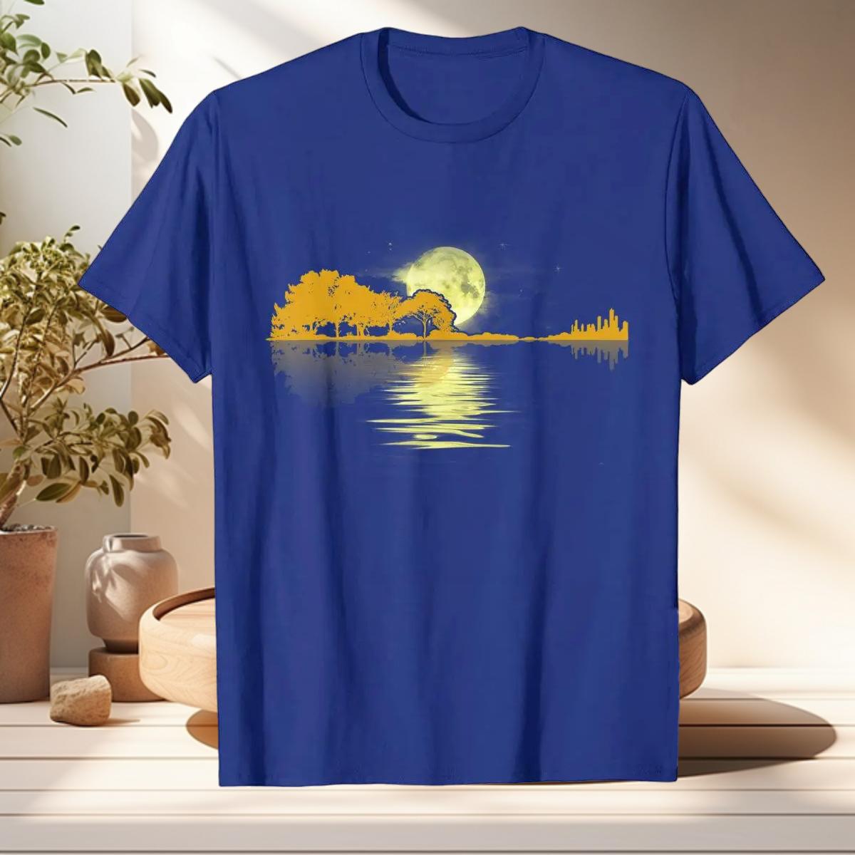 

Guitar Lake Shadow Love Guitar TShirt Men Women Cotton T Shirt Loose Tops TShirts Wholesale Casual Fashion Harajuku Oversized T 4XL