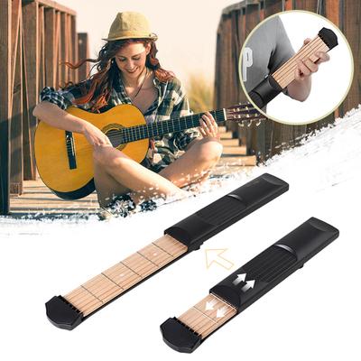 Portable Pocket Acoustic Guitar Practice Tool Chord Trainer 6 String 6 Fret Model for Beginner