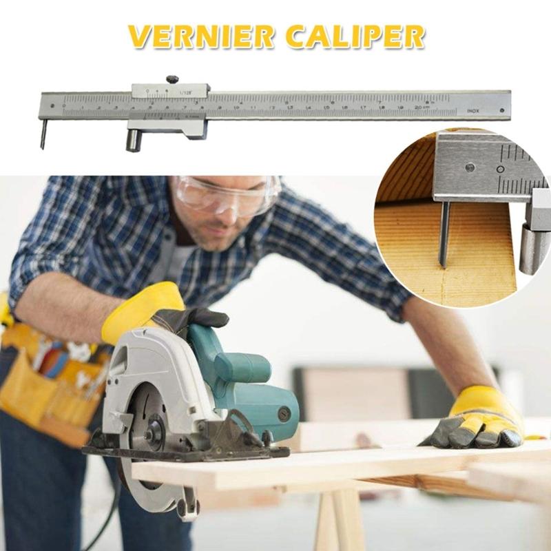 Student Friendly Stainless Steel Caliper 200/300mm Length Double Measurement System With Easy to Read Vernier Scale