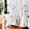 Embossed Butterflies & Watercolor Wildflowers Shower Curtain - Minimalist White, Waterproof Fabric, Textured Design With Hooks