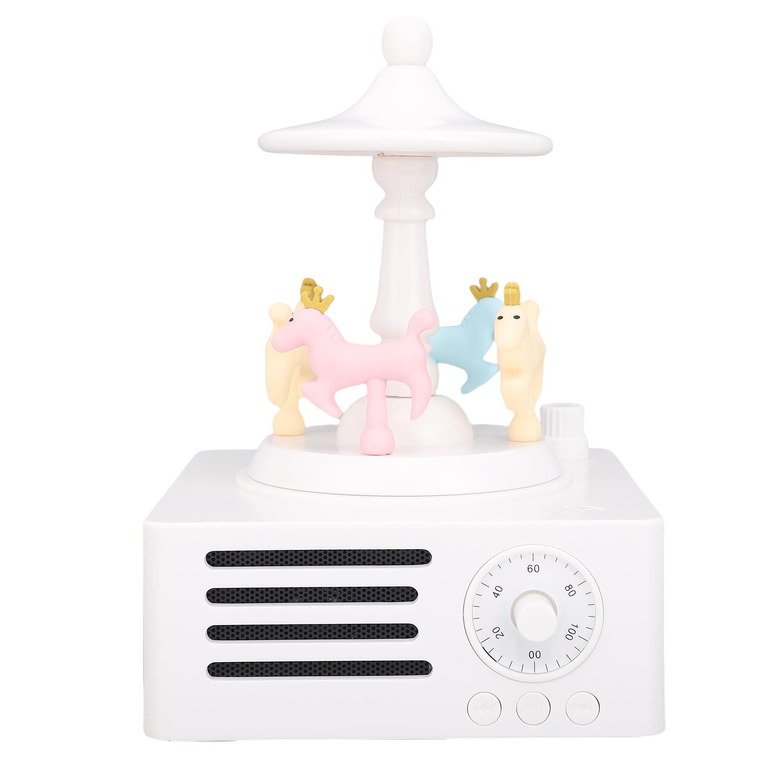 

Инновативный Динамик Вращающаяся Лошадь Декор Музыкальная Шкатулка Bluetooth Маленькая Карта Памяти AUX Воспроизведение 360 Градусов Стерео Звук