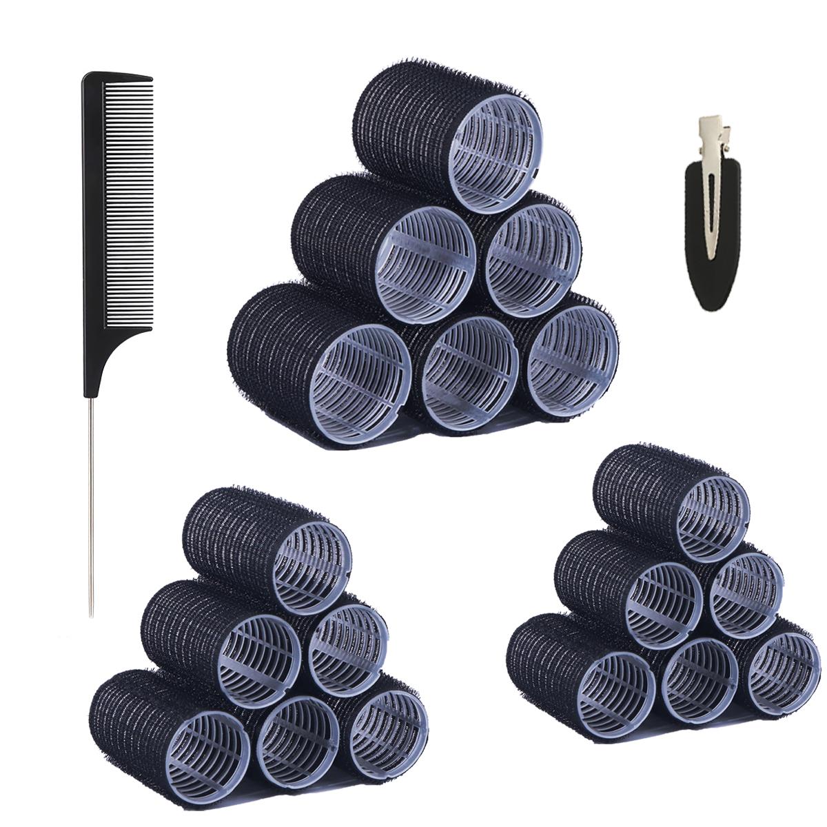 

29 piece styling set, 18 self holding curling irons, 10 hair clips, 1 comb,Special for real hair wigs