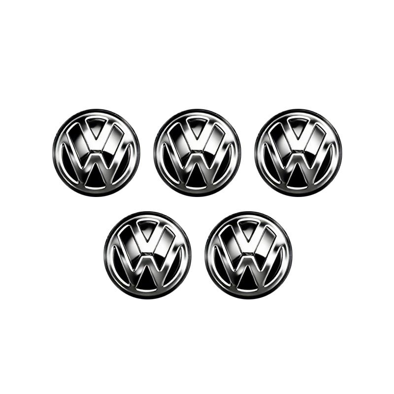 Car Sticker Hub Caps 5/10Pcs 14mm Car Key Emblem Stickers Auto Control Key Logo Decals For Volkswagen VW Golf Tiguan Jetta Trans