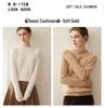 Women's Pure Cashmere Cable Knit Sweater - Autumn/Winter 2026, Half-High Neck, Loose, Slimming, Gentle Style.