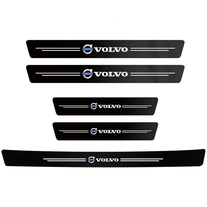

Car Threshold Protection Sticker Trunk Carbon Fiber Decor For Volvo Rdesign Polestar AWD V50 S60 XC60 S40 XC40 XC90