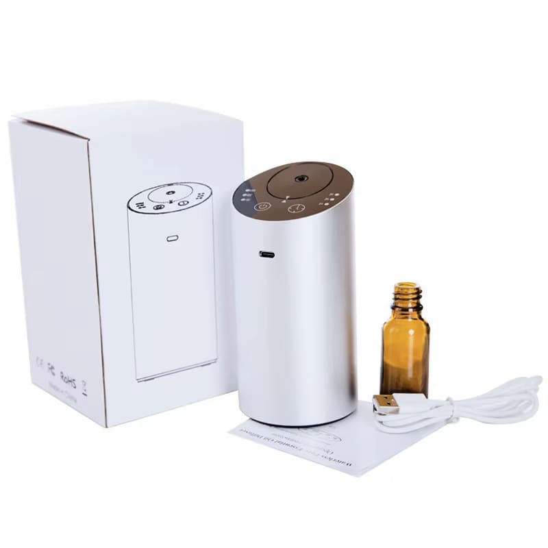 Ny helautomatisk aromaterapimaskin Aluminiumslegering Nano Fin Tåke Vannfri Eterisk Olje Diffuser Intelligent Tidsstyrt Aromaterapimaskin