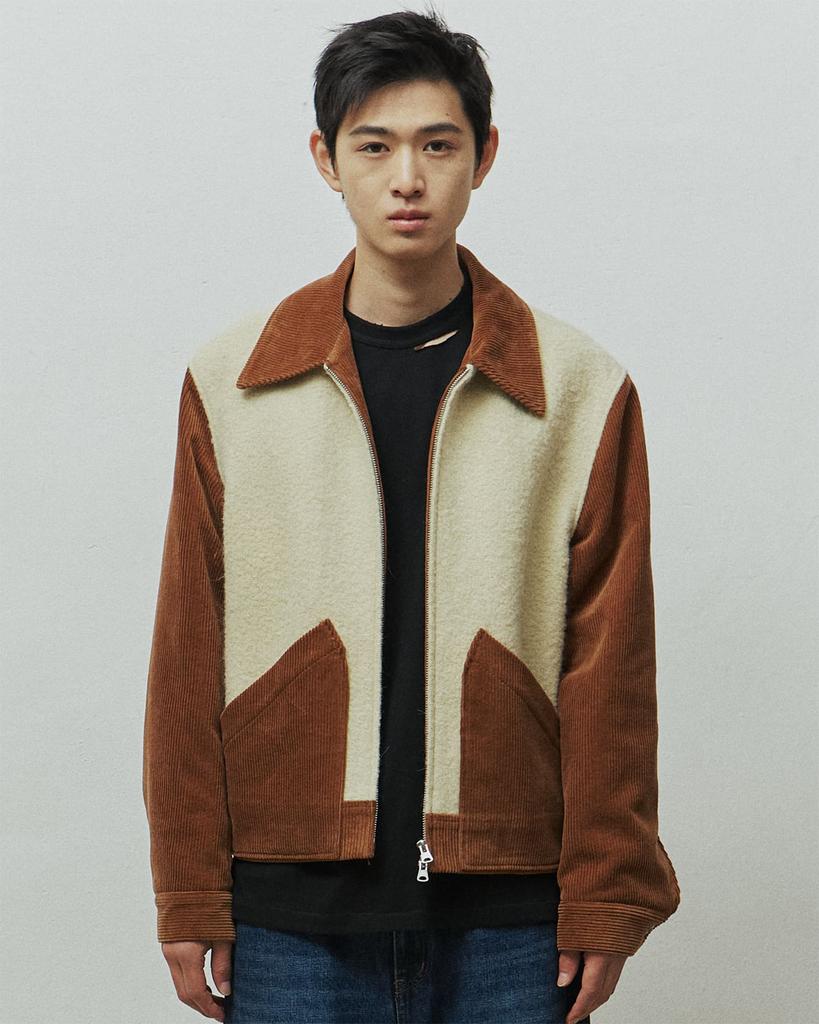 Seasun Color Block Jacket _Brown