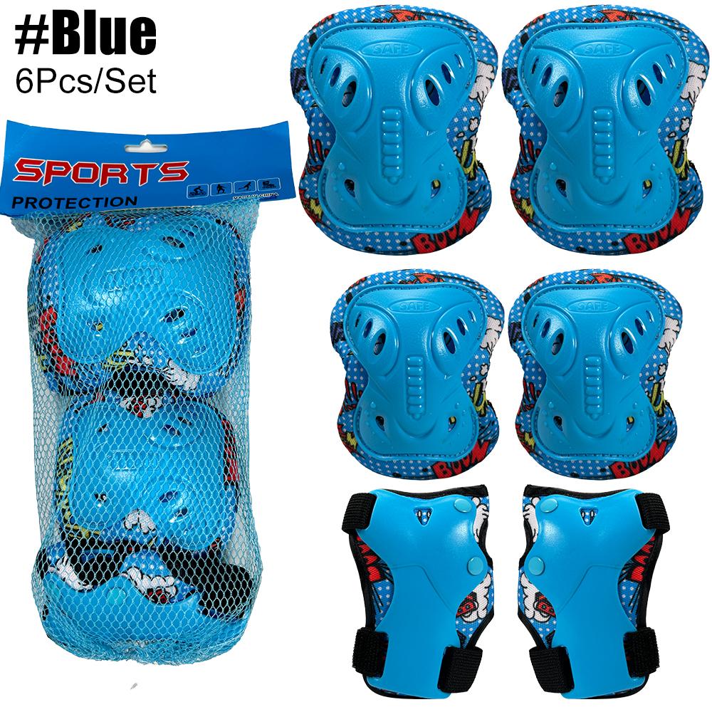 6 In 1 Kids Knee Pads And Elbow Pads With Wrist Guards Set - For Roller Skates, Cycling, Bmx Bike, Skateboard, Inline Skating