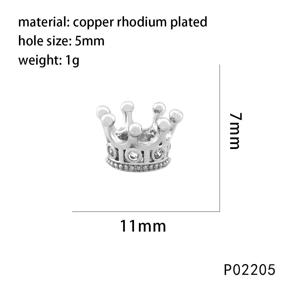 

Браслет из бусин ручной работы, двухцветный, золото и серебро, с кораллом и цирконом, в виде короны