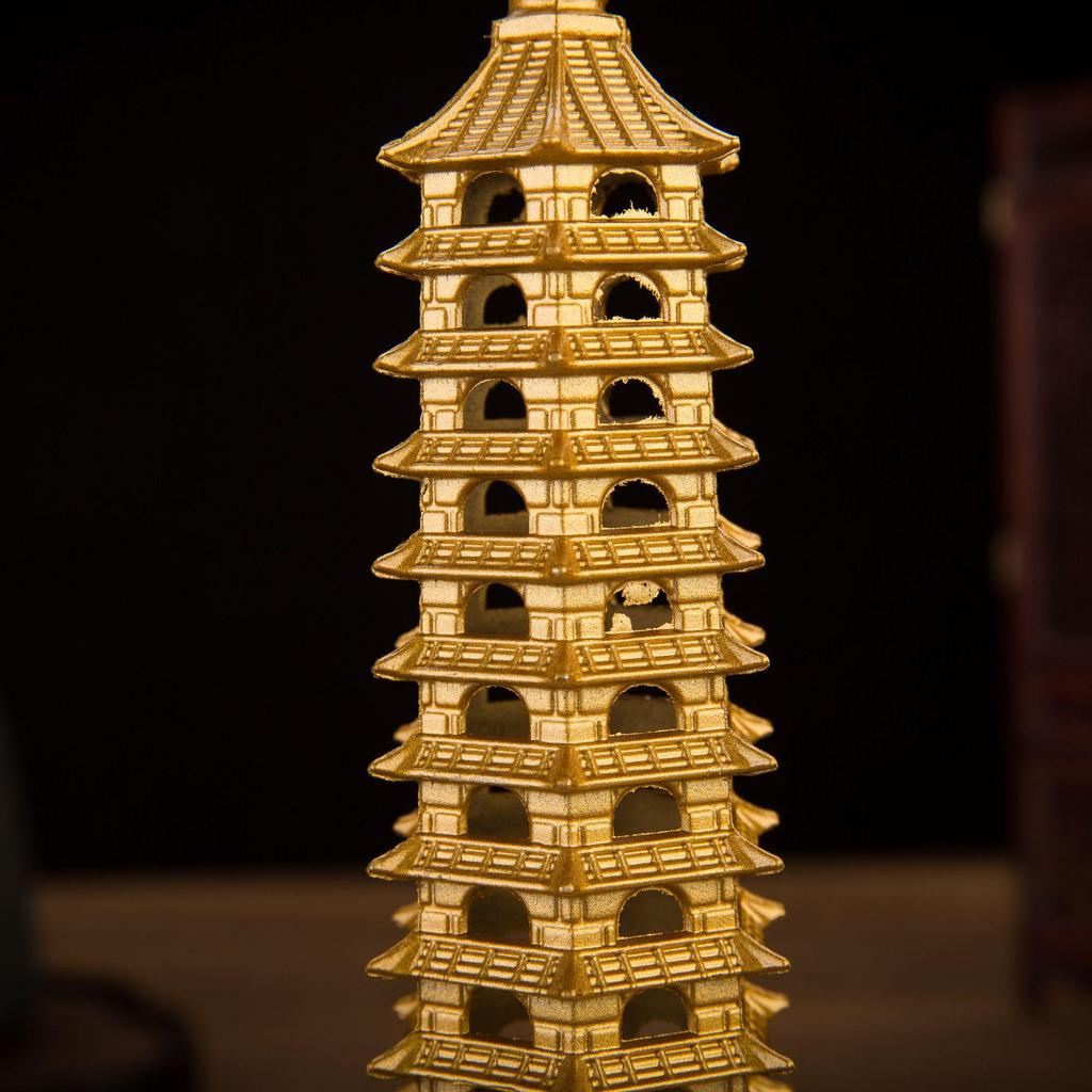 Thirteen-Layer Brass Wenchang Tower Desktop Ornament