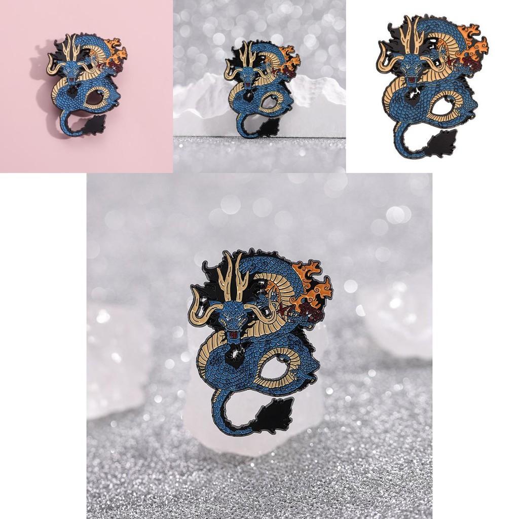 Cartoon Dragon Brooch Stunning Flying Dragon Zodiac Pin Metal Accessory For Fashion