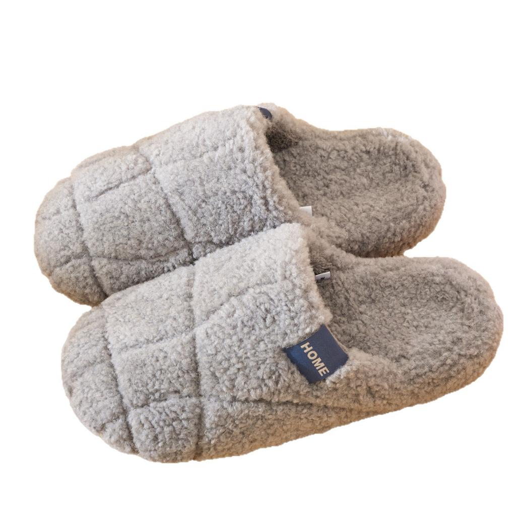 beef tendon sole plush cotton slippers autumn and winter indoor home thick bottom non-slip warm fashion high-end cotton mop