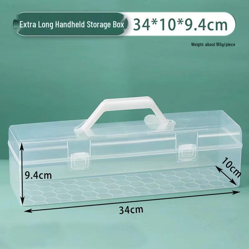 235 Art Calligraphy Tool Box - Portable Plastic Storage for Large and Small Brushes