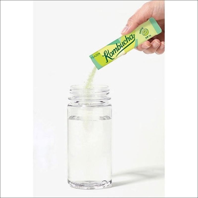 Teazen Chá Kombucha Mandarina Verde Lima 30 Sticks / Baixo em Calorias, Zero Açúcar, Prebióticos