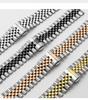 22 mm Rostfritt Stål Armband för Tissot för Citizen för Seiko Snabbkoppling Fjärilsspänne Metallklockarmband Högkvalitativt Armband