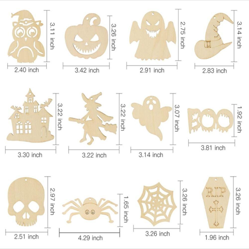 12pcs Pumpkin Head Witch Spider DIY Paintings Made Decorations  Home Decor