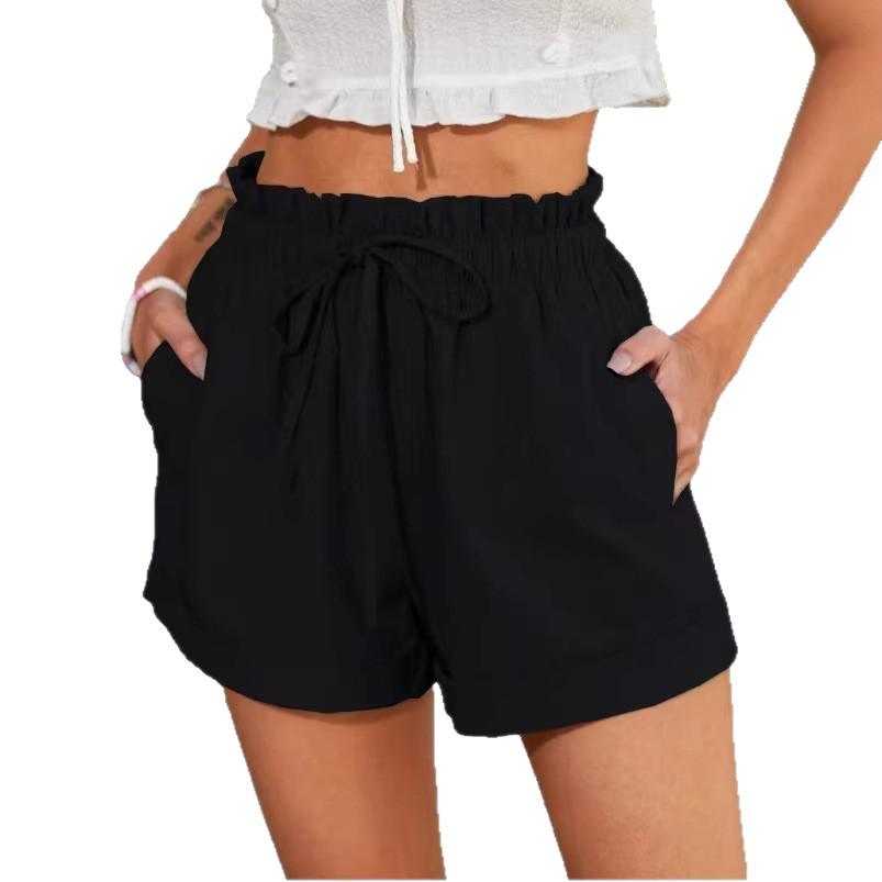 2025 Summer Women's Casual Loose Solid Color Fashion Shorts