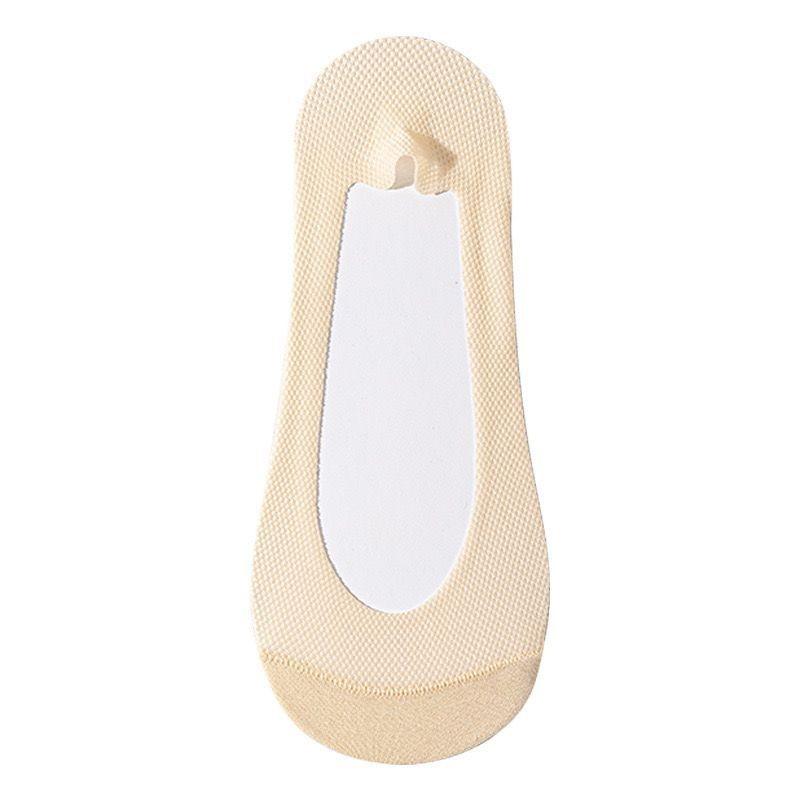 Women's Summer Solid Mesh Breathable Invisible Boat Socks Silicone Anti-slip Sweat Absorbing Thin Hollow Out Short No-show Socks