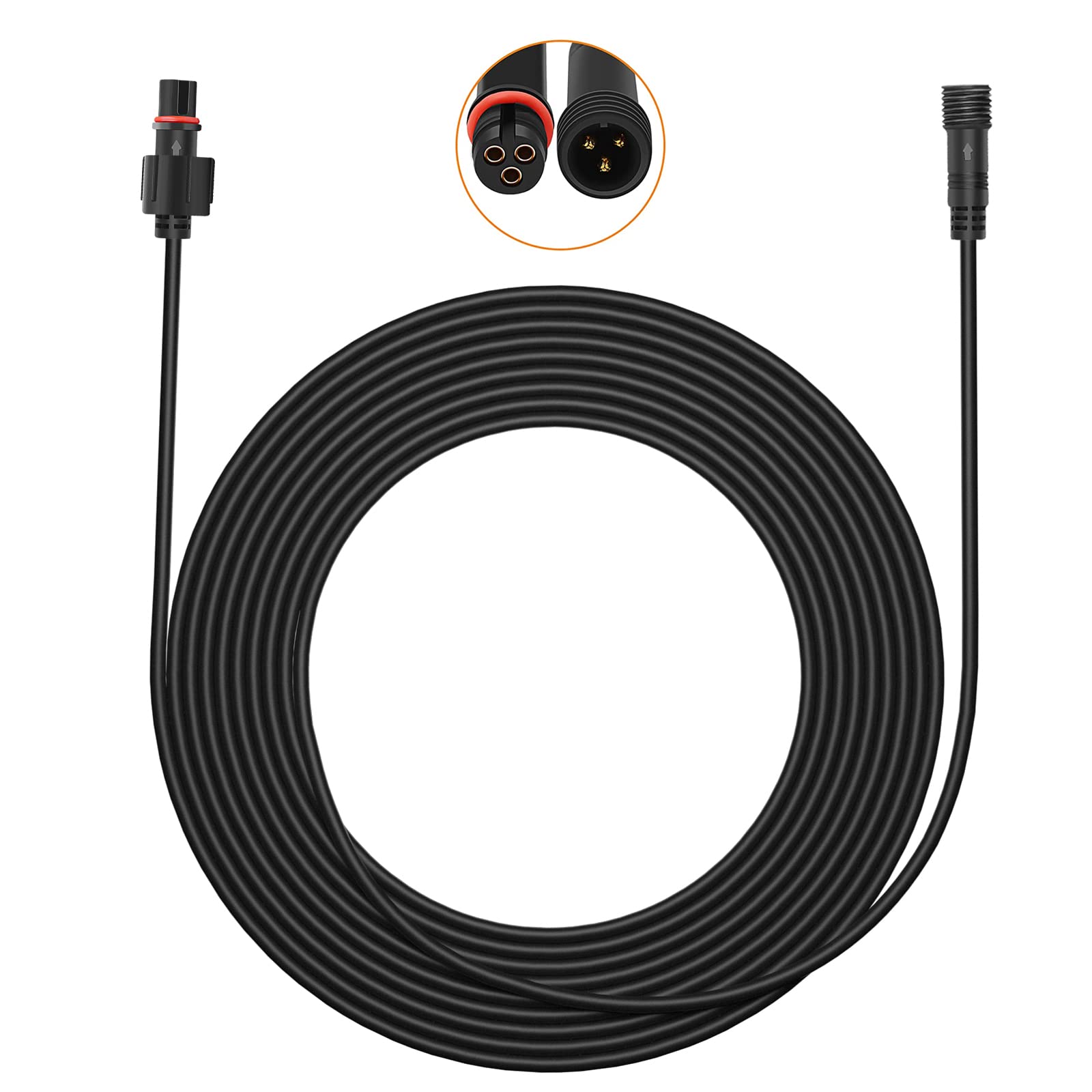 

MEIKEE Extension Cord 3pin 2m Suitable for daylight bulb switching garden lights Extends the cord from the controller to the light Not applicable to