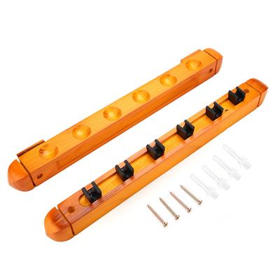 Wood Billiards Cue Pole Wall Mounted Rack Sticks Holder Organizer Carrier Accessory