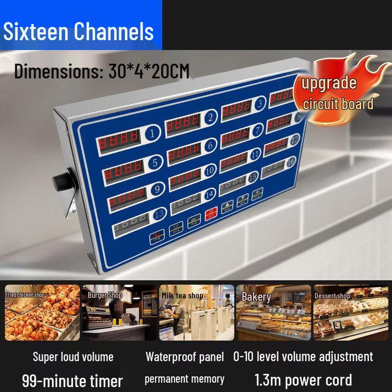Commercial Kitchen Multi-Channel Countdown Timer