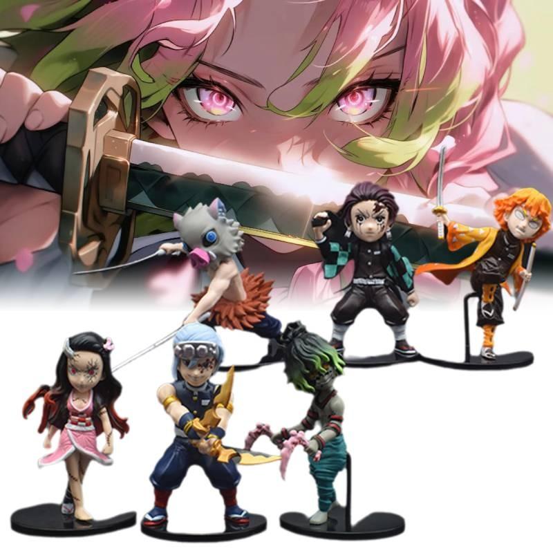 Demon 6pcs Slayer Kamado Nezuko Figurine Anime Model Sculpture Toys Gifts Xmas