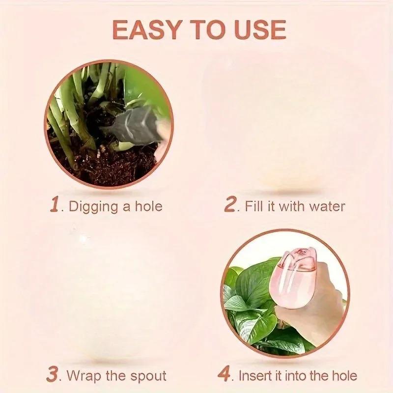 Plant Watering Globes Planter Insert Spikes Devices Large Flower Shape Automatic Plastic Self Drip Indoor Outdoor Tool