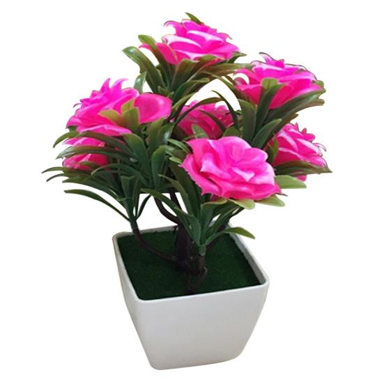 1Pc Potted Artificial Flower Bonsai Performance Stage Garden Home Party Decor