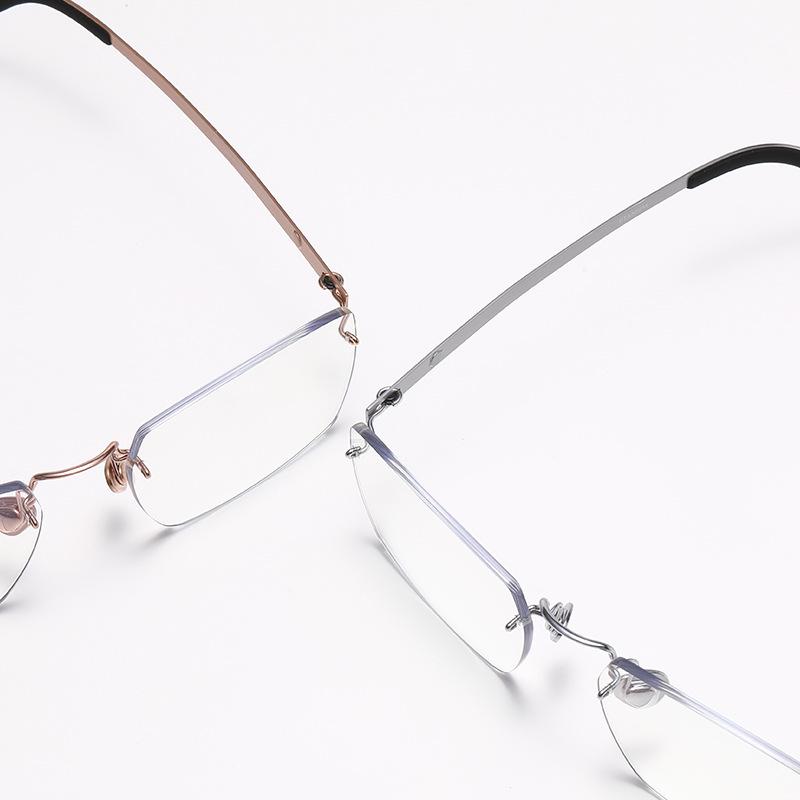 Summer Rimless Titanium Alloy Glasses: High-End Retro Light Luxury Unisex Frames