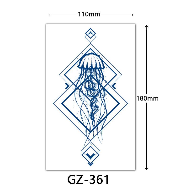 Kräuter-Tattoo-Aufkleber, Saft-Tattoo-Aufkleber, Englischer Buchstabe Semi-permanente Tattoo-Aufkleber Tattoo