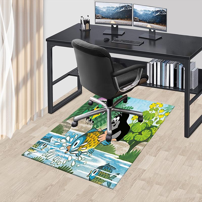 Fish Friends Carpet For Playroom Bedroom Living Room Sofa Home Decorkids Game Area Rug Nonslip Floor Mat