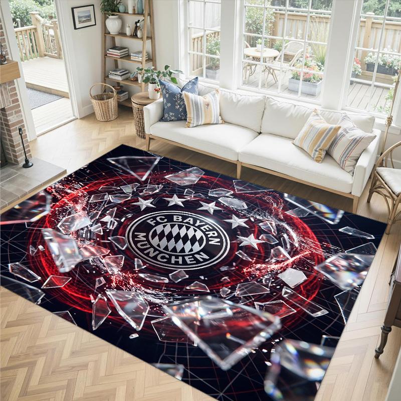 Design Bayernu Mnichov Křišťálový sametový koberec Útulný Ne?Protiskluzová tištěná předložka do ložnice, obývacího pokoje, předsíně
