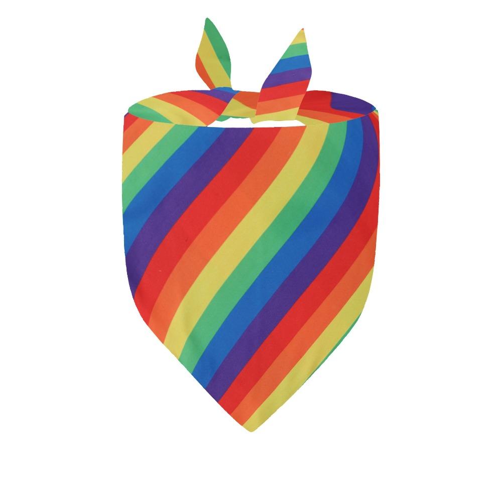 Buntes Regenbogen-Haargummi Modischer Haarreif Hundebandanas Schal Gestreifte Haarverzierung Regenbogen-Turban Haarband Für den Pride Month