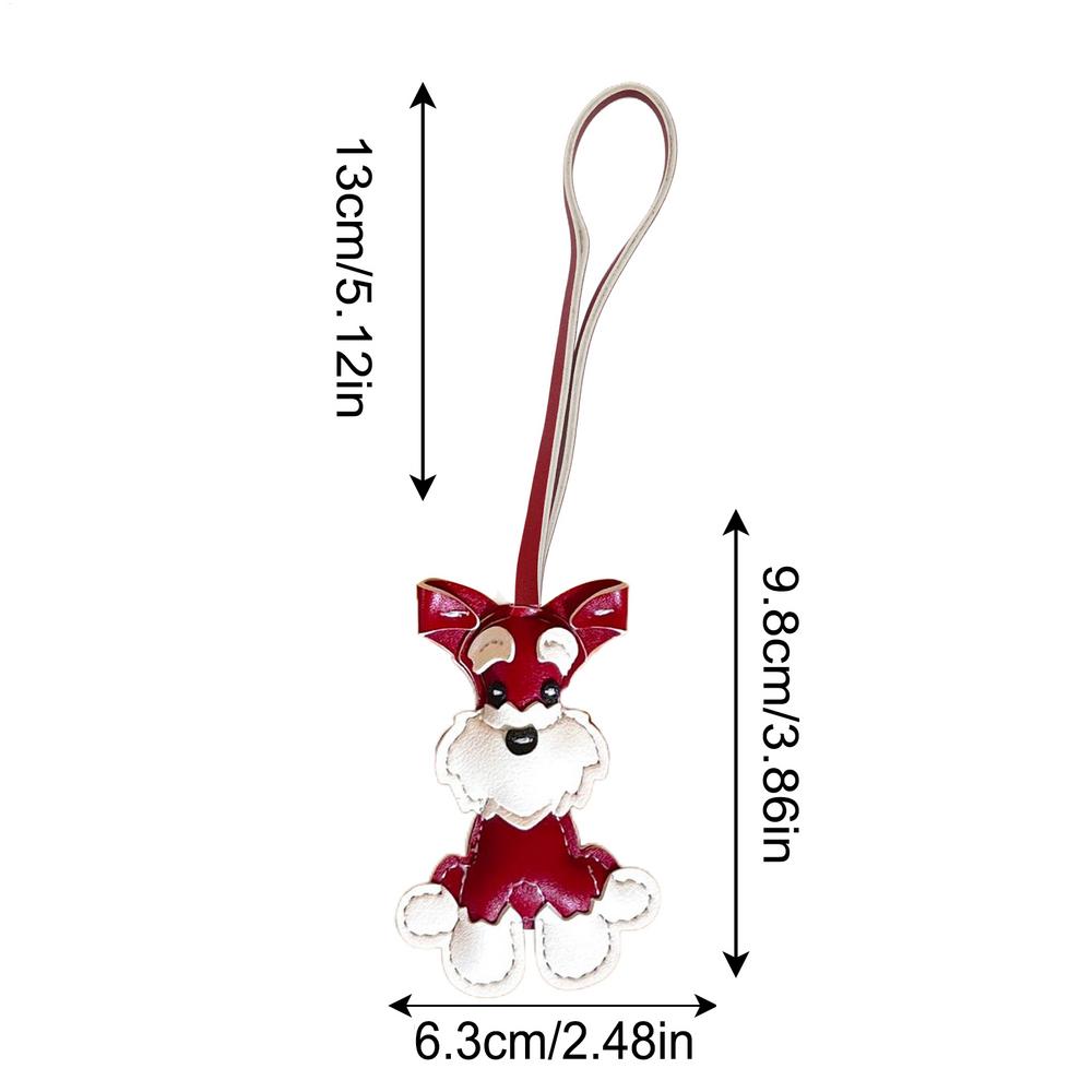 

Schnauzer Ornament Key Chain Cute Dog Pendant Pet Lovers Collection Exquisite Car Purse Bag Ornament For Fitness & Traveling