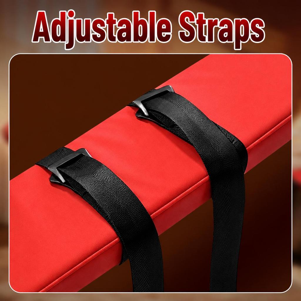 Premium Pleasure Chair Multi-Position Bondage Bench Red Foam Cushion Black Metal Frame Adjustable Headrest Knee Pads Straps BDSM for Couples