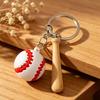 Keychain Pendant Sports Style PVC Baseball Pendant Keyring Baseball Theme Key Chain Portable Car Bag Accessory