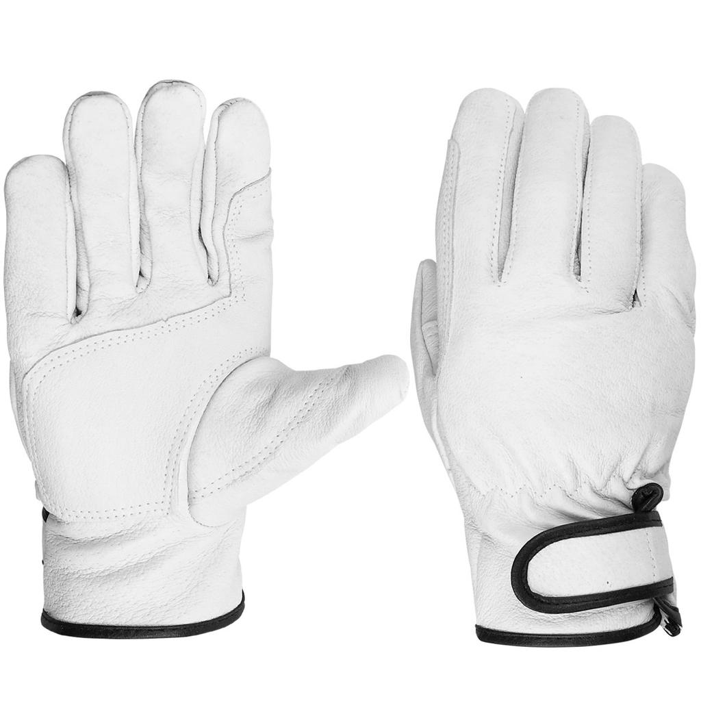 Ace Genuine Pig Leather with Size [ACE] Gloves, Velcro, 3-Pair Set, L, AG527-3P