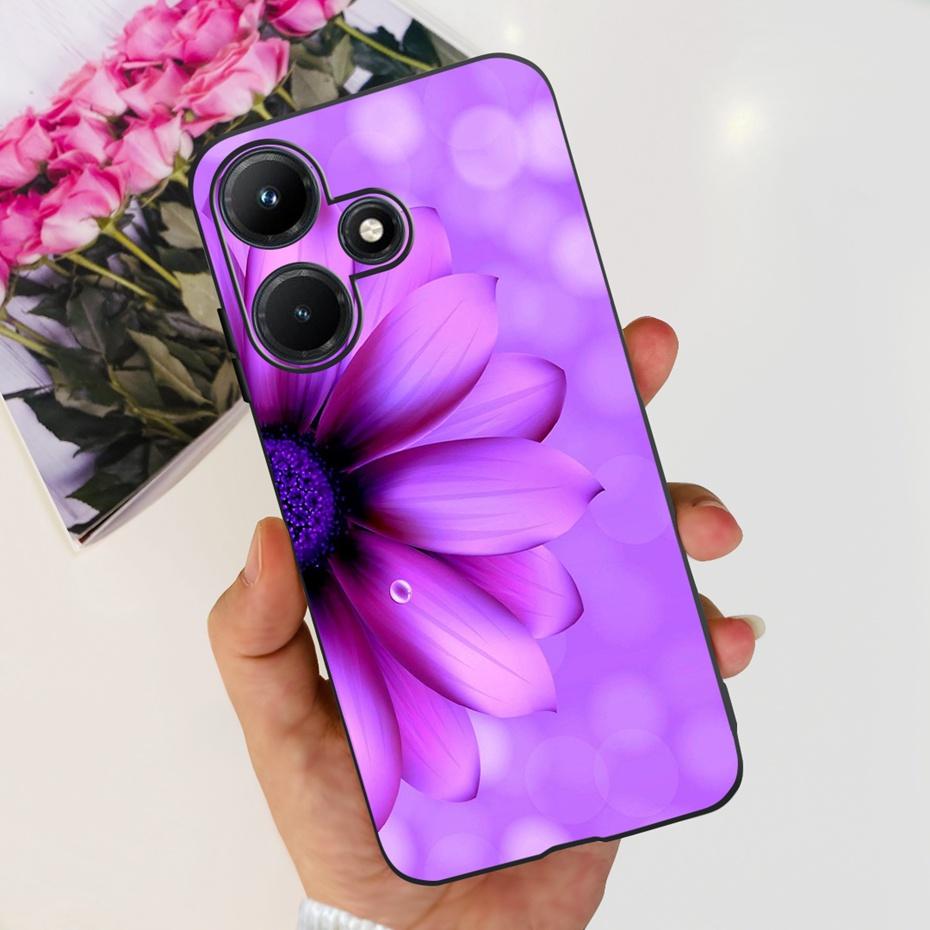 For Infinix Hot 30i 30 Play NFC Phone Case Beautiful Butterfly Flower Painted Soft Silicon Cases For Infinix Hot30 30Play Hot30i