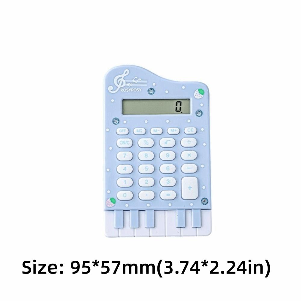 Multifunctional Piano Shape Mini Calculator Portable Pocket Office Calculator 8 Digits Student Calculator Desktop