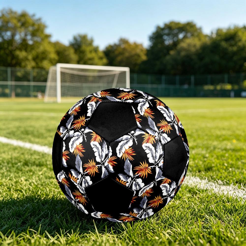 1pc Tropical Leaves Durable Soccer Ball/Football, Size 5, Perfect for Training, Entertainment And Competition,Gift Yy26060651