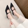 2025 New Women's Spring Summer Muels Slippers Pointed Toe Fashion Dress Slides for Outdoor Party Footwear
