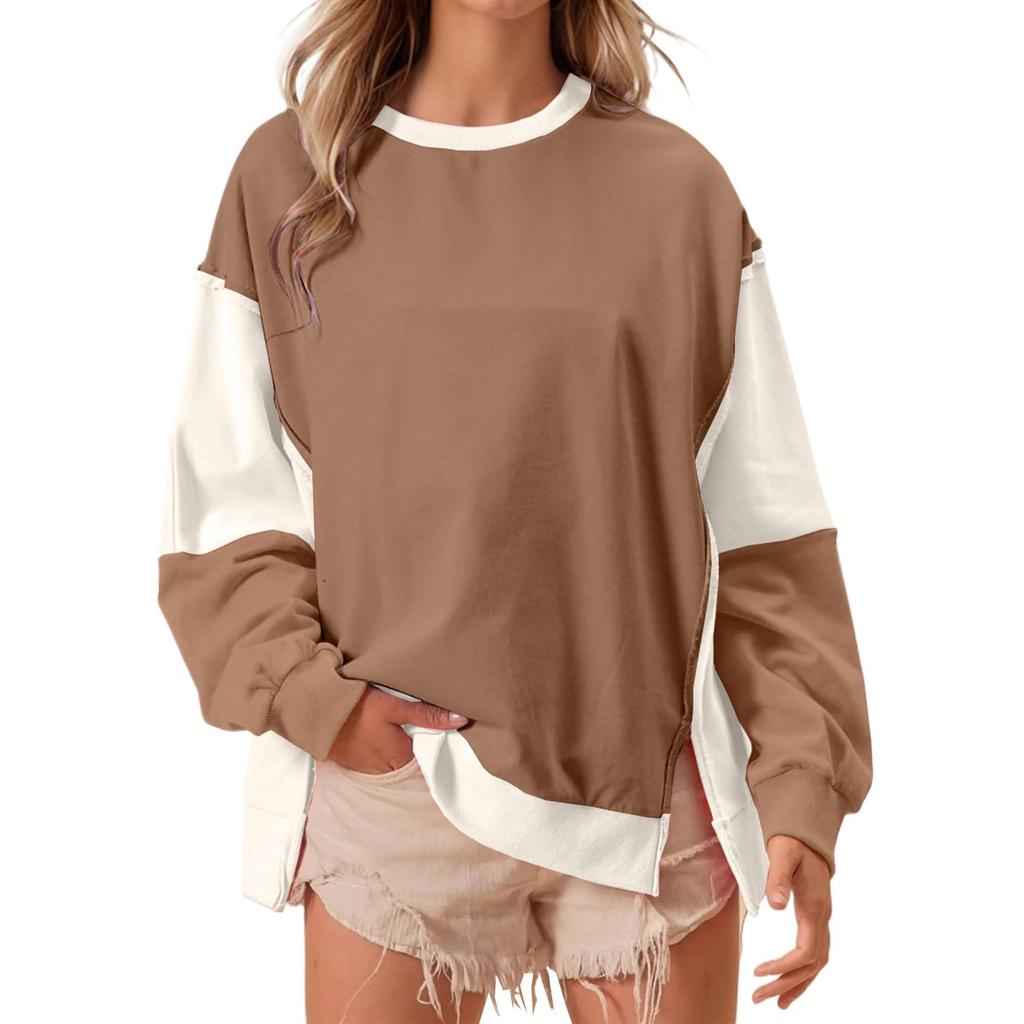 Damen Oversized Hoodies Fleece Sweatshirts Langarm Pullover Herbst Kleidung