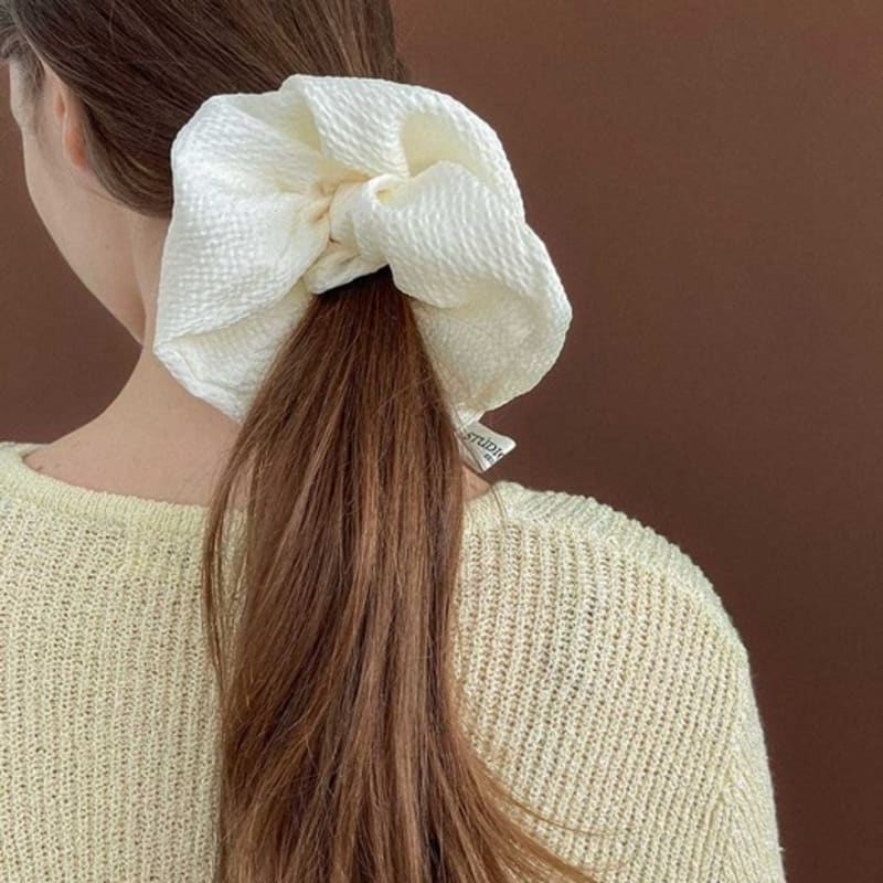 Studio Salt [25 SPRING][SALT Label] CLASSIC BIG SCRUNCHIE_IVORY