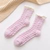 7 Pairs Solid Color Autumn Winter Coral Velvet Pink Socks Women Warm Thickened Sleep Floor Socks for Ladies