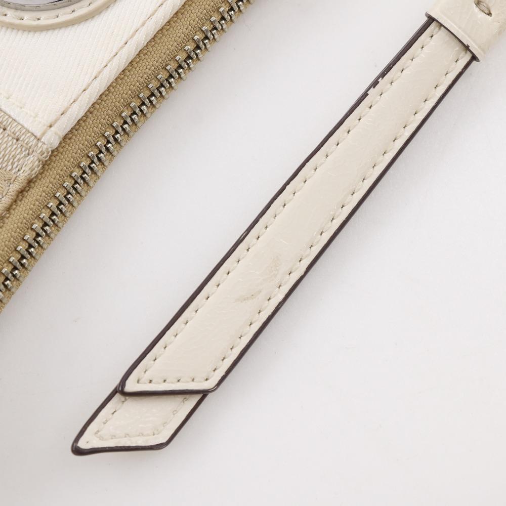 Coach Signature Shoulder Bag F19218 2WAY Beige Nylon Canvas Women Used