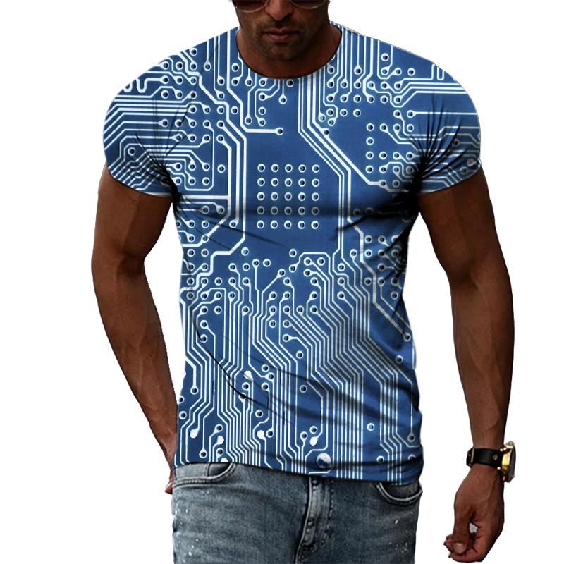 Summer Creative 3D Printed Short Sleeved T-shirt Fashionable Comfortable Soft Breathable Large Loose Mans T-shirt