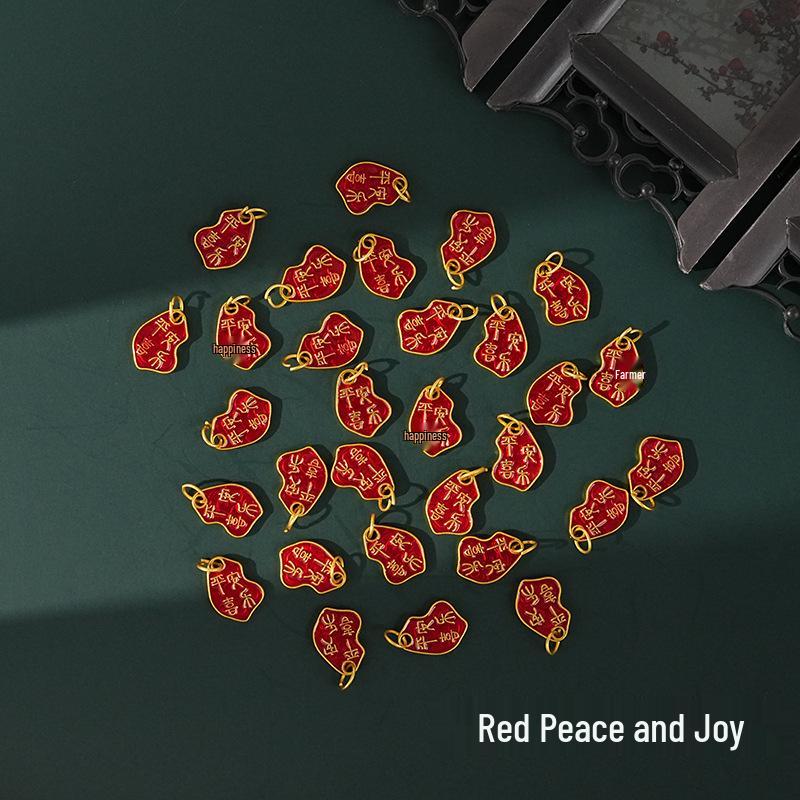 Year of the Horse Sand Gold Non-Fading Drip Oil Beaded DIY Bracelet and Jewelry Accessories.