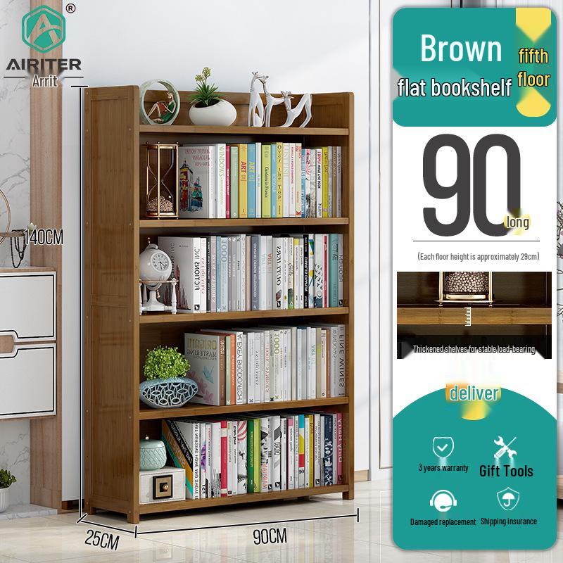 Minimalist Multi-Layer Bookshelf: Floor-Standing Rack for Home & Children's Room