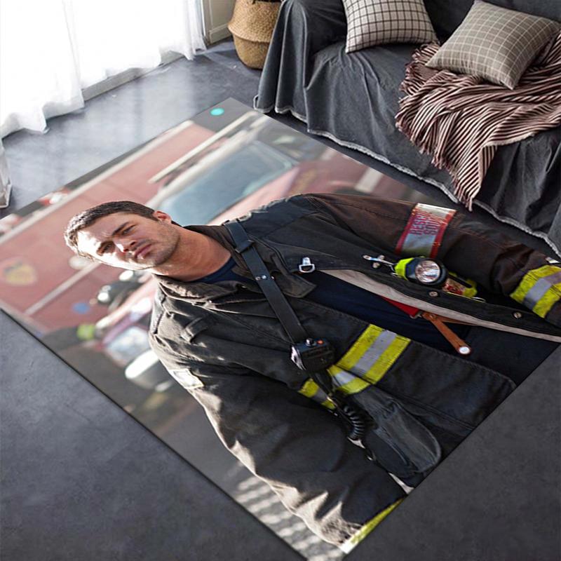 2025 New Chicago Fire Carpet Rug for Living Room Bedroom Home Sofa Decoration,Kids Play Non-slip Floor Mat